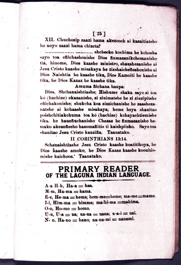 Hymn Book and Appendix in the Laguna Indian Language
